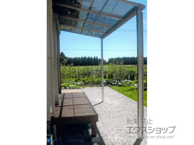 宮崎県児湯郡高鍋町ののテラス屋根 スピーネ F型 テラスタイプ 単体 積雪〜20cm対応 施工例