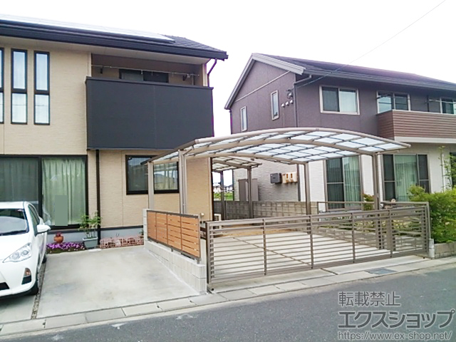 岡山県倉敷市ののカーゲート ワイドオーバードアS1型 電動式 施工例