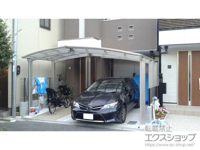 京都府京都市ののカーポート レイナポートグラン M合掌　積雪〜20cm対応 施工例