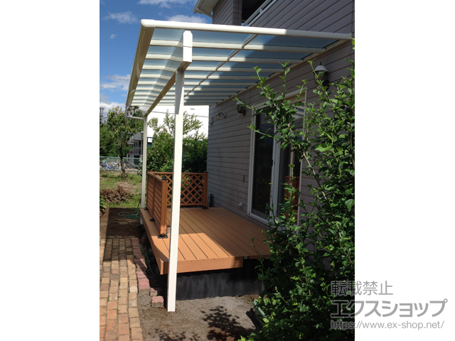 長野県塩尻市ののテラス屋根 ヴェクターテラス F型 1500 テラスタイプ 単体　積雪〜50cm対応 施工例