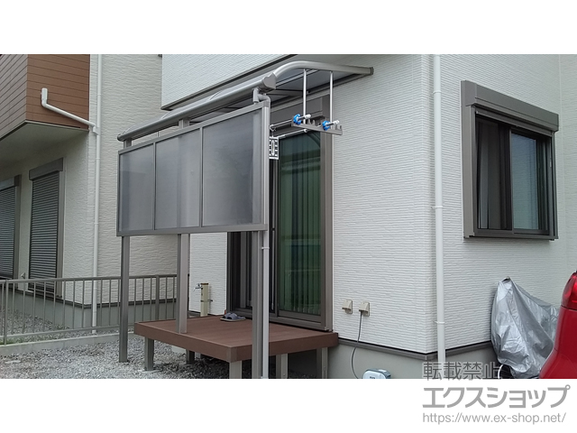 三重県四日市市ののテラス屋根 プレシオステラス R型 テラスタイプ 単体 積雪〜20cm対応 施工例