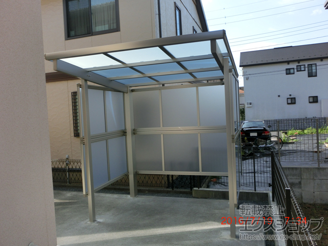 茨城県笠間市ののサイクルポート・駐輪場 エフルージュパークグラン 積雪〜20cm対応 施工例