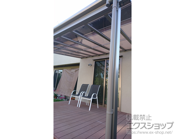 山梨県甲府市ののテラス屋根 スピーネ R型 テラスタイプ 単体 積雪〜20cm対応 施工例