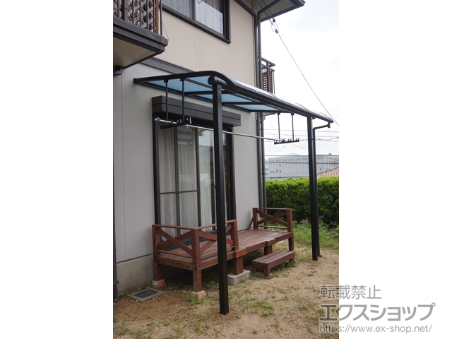 山口県下関市ののテラス屋根 ヴェクターテラス R型 テラスタイプ 単体 積雪〜20cm対応 施工例