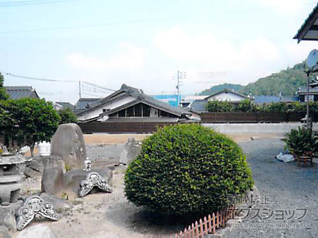 山口県光市ののフェンス・柵 ミエーネフェンス 目隠しルーバータイプ 自由柱施工 施工例