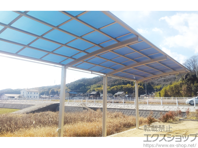 岡山県玉野市ののカーポート レイナポートグラン 縦連棟　積雪〜20cm対応 施工例