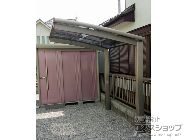 埼玉県幸手市ののサイクルポート・駐輪場 ネスカRミニ (ラウンドスタイル) 積雪〜20cm対応 施工例