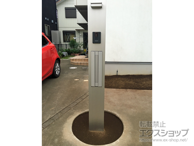 埼玉県坂戸市のの機能門柱・ポスト ルシアス 機能門柱 B01型 施工例