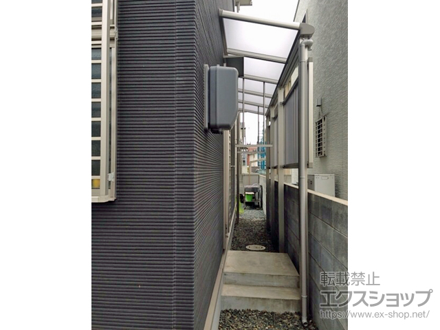 岡山県倉敷市ののテラス屋根 プレシオステラス F型 テラスタイプ 連棟 積雪〜20cm対応 施工例