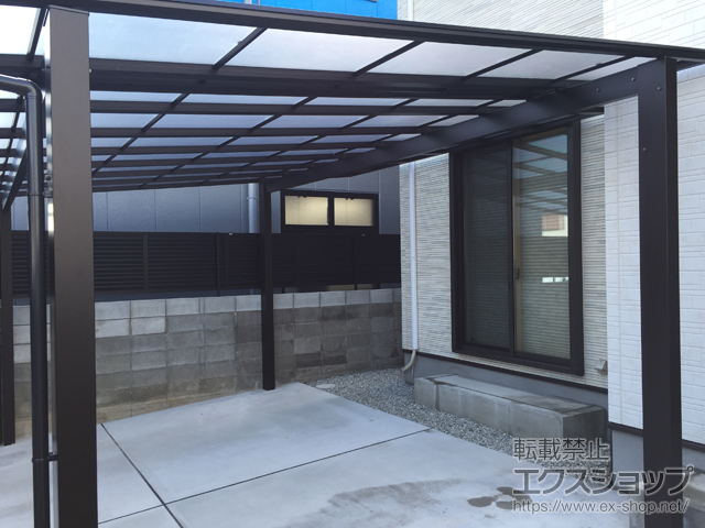 兵庫県神戸市ののカーポート エフルージュ ツイン 積雪〜20cm対応 施工例