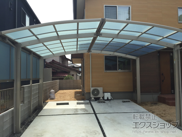 岡山県倉敷市ののカーポート レイナポートグラン M合掌　積雪〜20cm対応 施工例