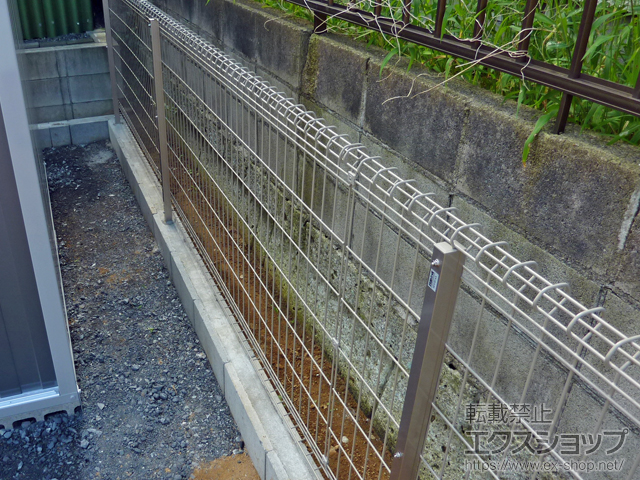 千葉県袖ケ浦市ののフェンス・柵 ニュー・プロメッシュ1F型 自由支柱タイプ 施工例