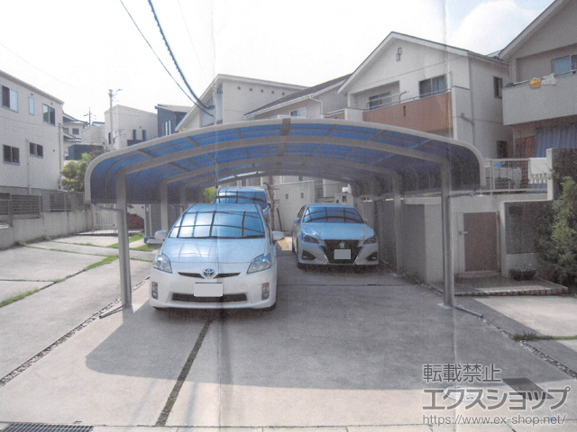 愛知県名古屋市ののカーポート レイナキャップツインポートグラン 縦連棟　積雪〜20cm対応 施工例