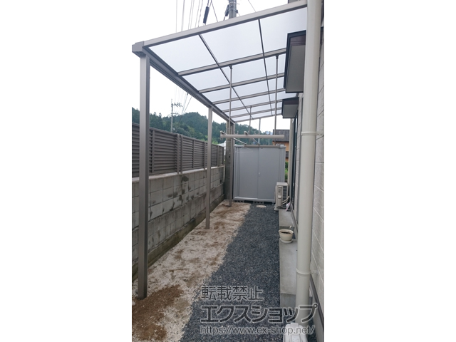 広島県廿日市市ののテラス屋根 スピーネ F型 テラスタイプ 連棟 積雪〜20cm対応 施工例