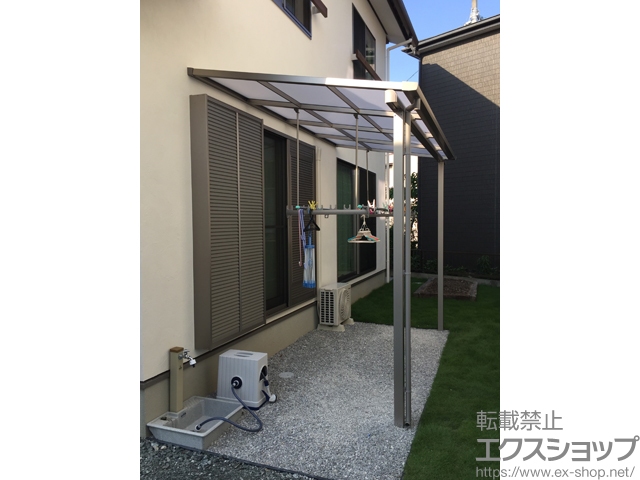 静岡県浜松市ののテラス屋根 スピーネ F型 テラスタイプ 単体 積雪〜20cm対応 施工例