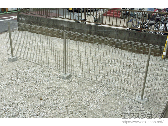 千葉県船橋市ののフェンス・柵 イーネットフェンス1F型 自由柱施工 施工例