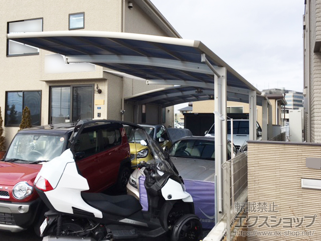 神奈川県海老名市ののカーポート レイナポートグラン M合掌　積雪〜20cm対応 施工例