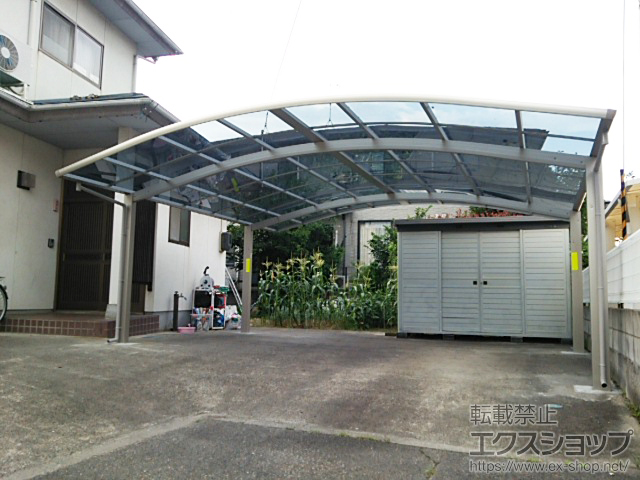 福島県福島市ののカーポート プレシオスポート ワイド 積雪〜20cm対応 施工例