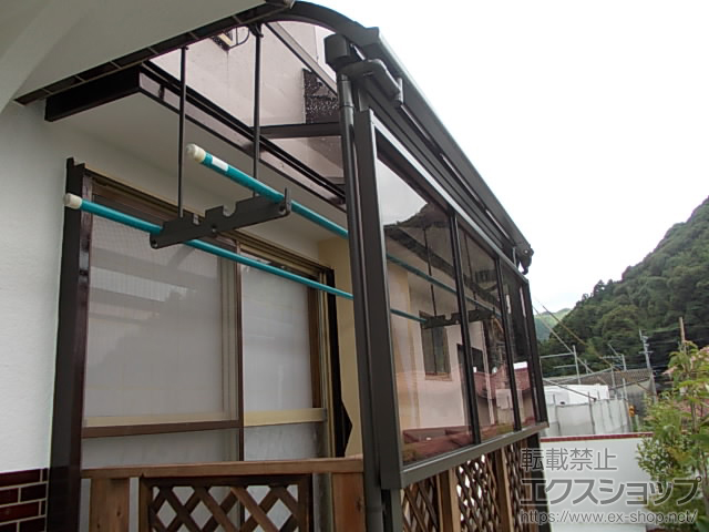 長崎県長崎市ののテラス屋根 スピーネ R型 テラスタイプ 単体 積雪〜20cm対応 施工例