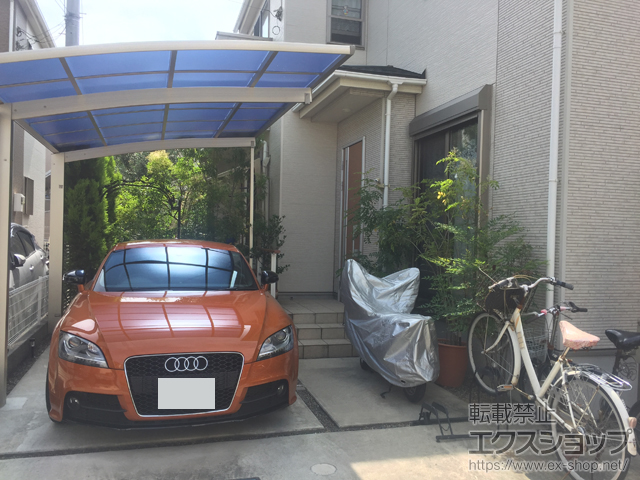 埼玉県草加市ののカーポート プレシオスポート 積雪〜20cm対応 施工例