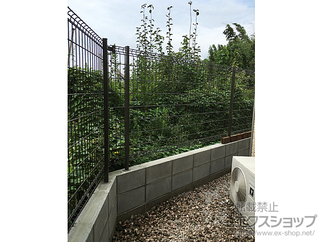 千葉県市川市ののフェンス・柵 ハイグリッドフェンスN8型 フリーポールタイプ 施工例