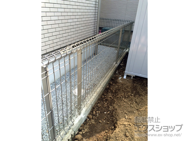 千葉県野田市ののフェンス・柵 ハイグリッドフェンス11型 フリーポールタイプ 施工例