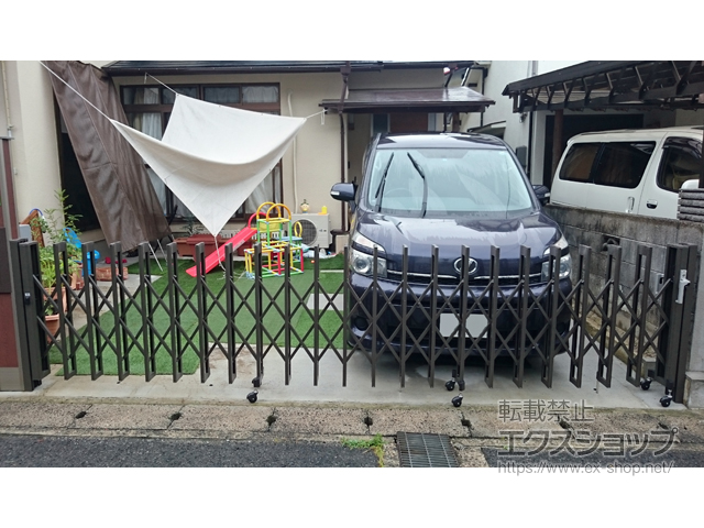 広島県広島市ののカーゲート アルシャインII M型 Aタイプ ノンレール 片開き 470S 施工例