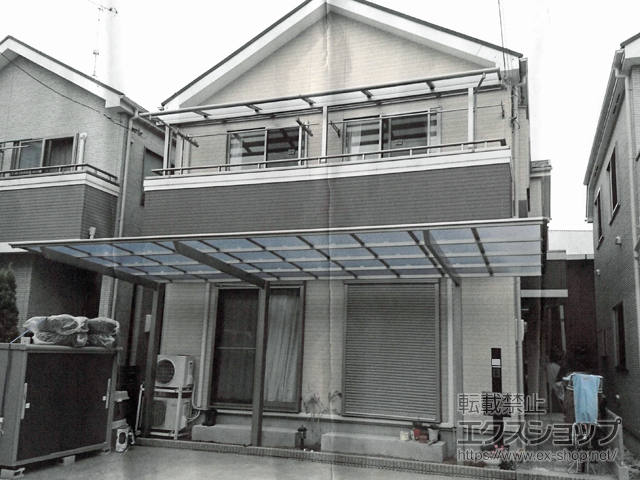 東京都足立区ののカーポート ネスカF (フラットスタイル) 延長 積雪〜20cm対応 施工例