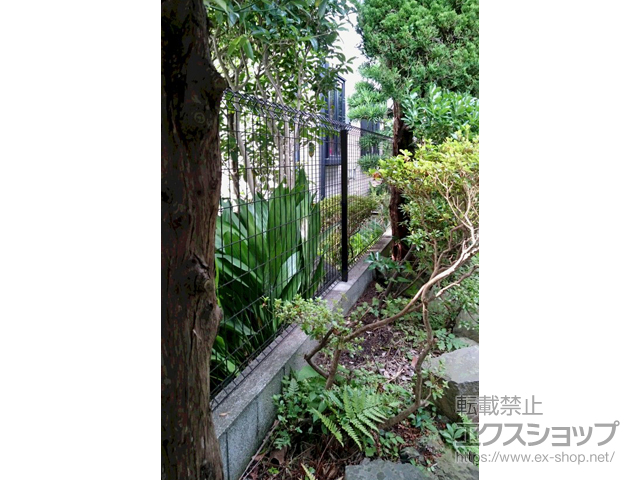 神奈川県鎌倉市ののフェンス・柵 イーネットフェンス1F型 自由柱タイプ 施工例