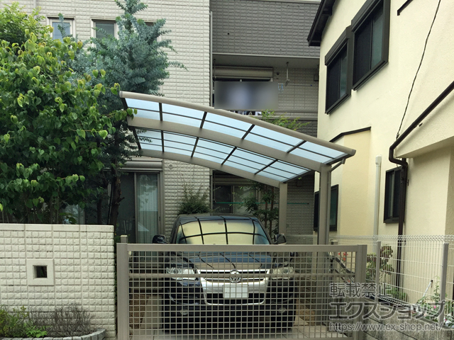 東京都町田市ののカーポート ネスカR (ラウンドスタイル) 積雪〜20cm対応 施工例