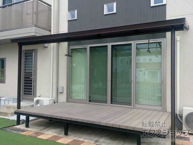 福岡県遠賀郡芦屋町ののテラス屋根 シュエット テラスタイプ 単体 積雪〜20cm対応 施工例