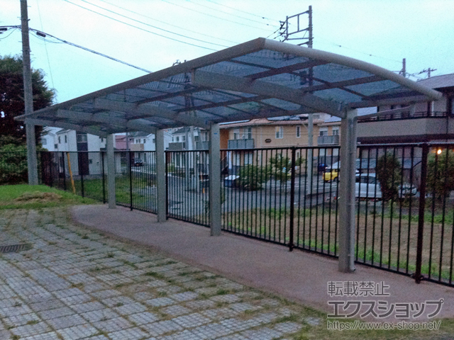 茨城県水戸市ののサイクルポート・駐輪場 レイナポートグランミニ 縦連棟積雪〜20cm対応 施工例