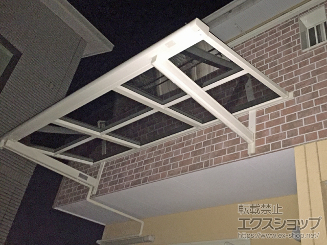 愛媛県松山市ののテラス屋根 スピーネ F型 ルーフタイプ 単体 積雪〜20cm対応 施工例