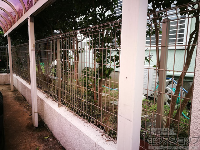 長崎県長崎市のの門扉 エクスライン門扉16型 片開き 門柱使用 施工例