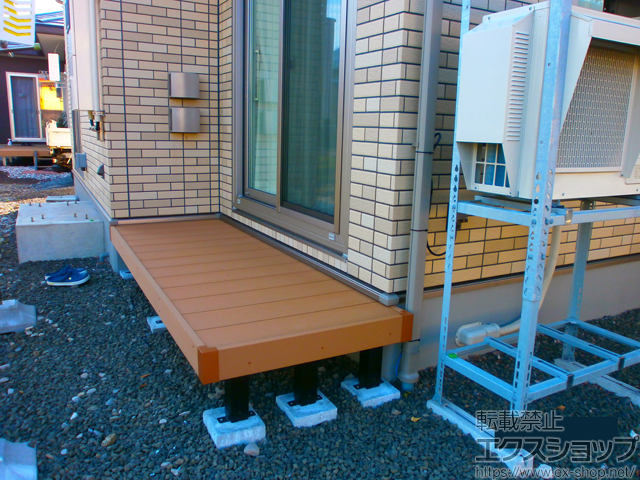 秋田県北秋田市ののウッドデッキ マージウッドデッキ 施工例