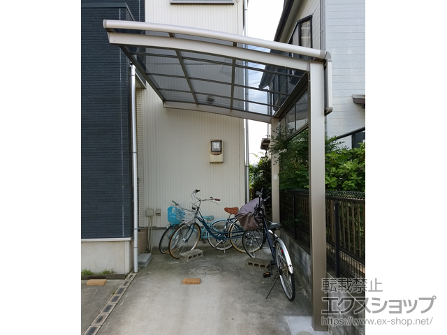 埼玉県熊谷市ののサイクルポート・駐輪場 ネスカRミニ (ラウンドスタイル) 積雪〜20cm対応 施工例