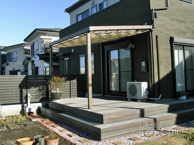 埼玉県鶴ヶ島市ののテラス屋根 【特注】Sポーチ 独立タイプ 積雪〜40cm対応 施工例