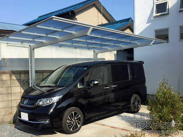 埼玉県草加市ののカーポート ソリッドポート 積雪〜20cm対応 施工例