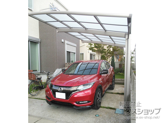 千葉県八千代市ののカーポート フーゴR (ラウンドスタイル) 積雪〜20cm対応 施工例