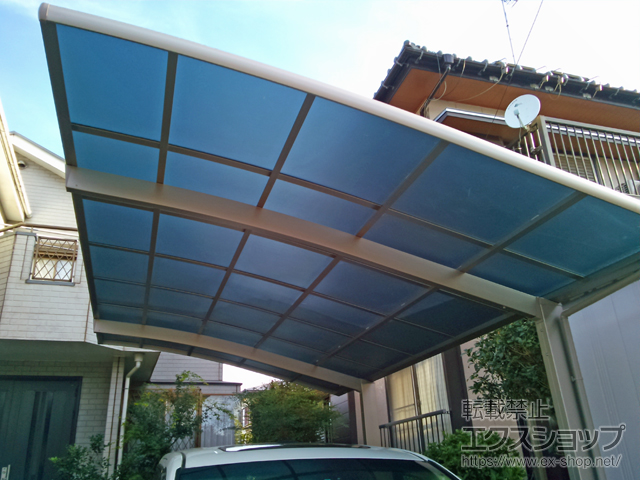 千葉県四街道市ののカーポート ネスカR (ラウンドスタイル) 積雪〜20cm対応 施工例