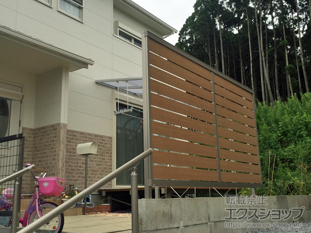 宮崎県宮崎市のLIXIL リクシル(新日軽)のフェンス・柵 セレビューフェンス RP3型 自在柱式 施工例