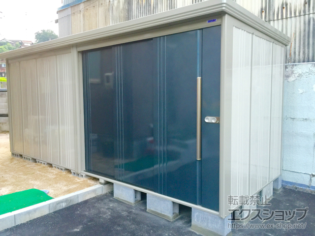 広島県東広島市のの物置・屋外倉庫 Mr.ストックマンダンディ 多雪型 結露減少型 5079×1922×2110 ND-SZ5019-J 施工例