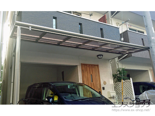 神奈川県横浜市のLIXIL リクシル（トステム）のテラス屋根 パワーアルファ F型 テラスタイプ 単体 積雪〜30cm対応 施工例