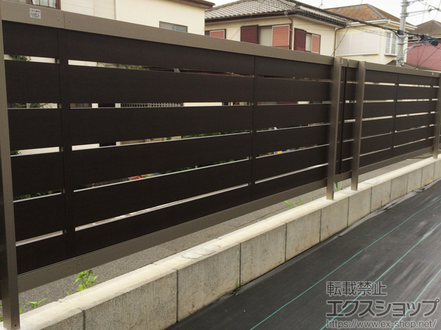 千葉県柏市ののフェンス・柵 ジオーナフェンス YS型 マテリアルカラー フリーポールタイプ 施工例