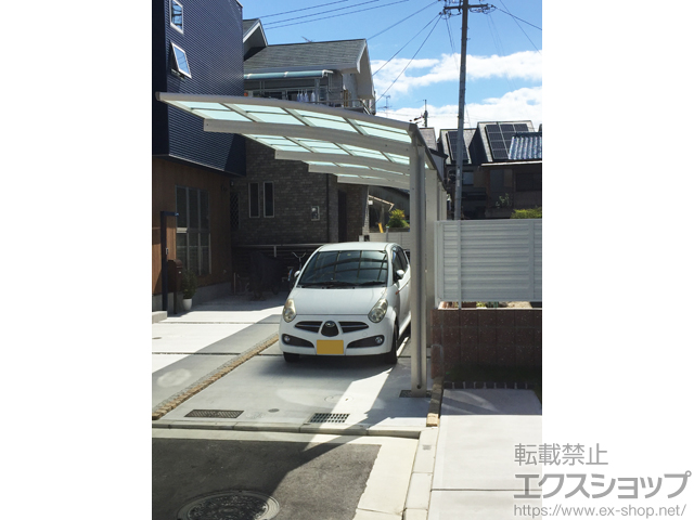 大阪府松原市ののカーポート レイナポートグラン 縦連棟 積雪〜20cm対応 施工例