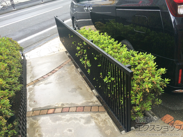 神奈川県川崎市ののフェンス・柵 クレディフェンス2型 自由支柱 施工例