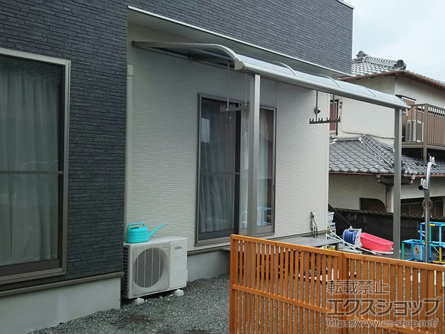 静岡県富士宮市ののテラス屋根 プレシオステラス R型 テラスタイプ 単体 積雪〜20cm対応 施工例