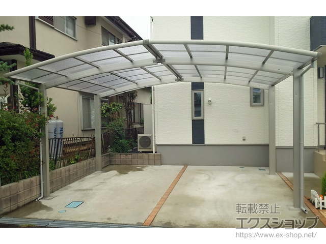 茨城県つくば市ののカーポート レイナポートグラン M合掌　積雪〜20cm対応 施工例