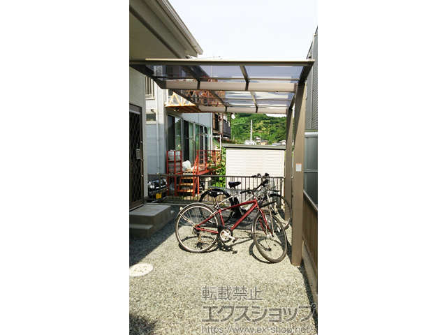 静岡県静岡市ののサイクルポート・駐輪場 フーゴFミニ (フラットスタイル) 積雪〜20cm対応 施工例