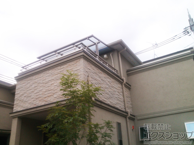 大阪府寝屋川市ののバルコニー・ベランダ屋根 スピーネ F型 屋根タイプ 単体 積雪〜20cm対応 施工例